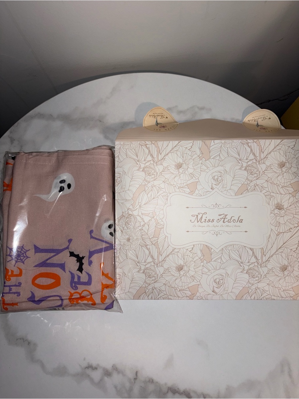 Pink Halloween Cotton Bedding Set